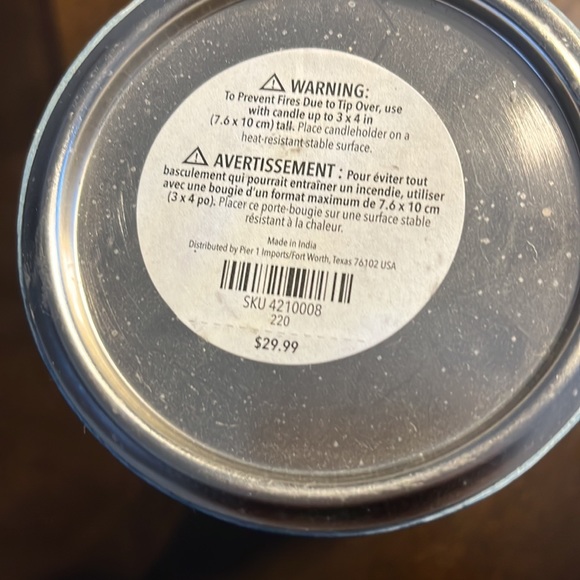 Light blue and White candle holders - Picture 3 of 6